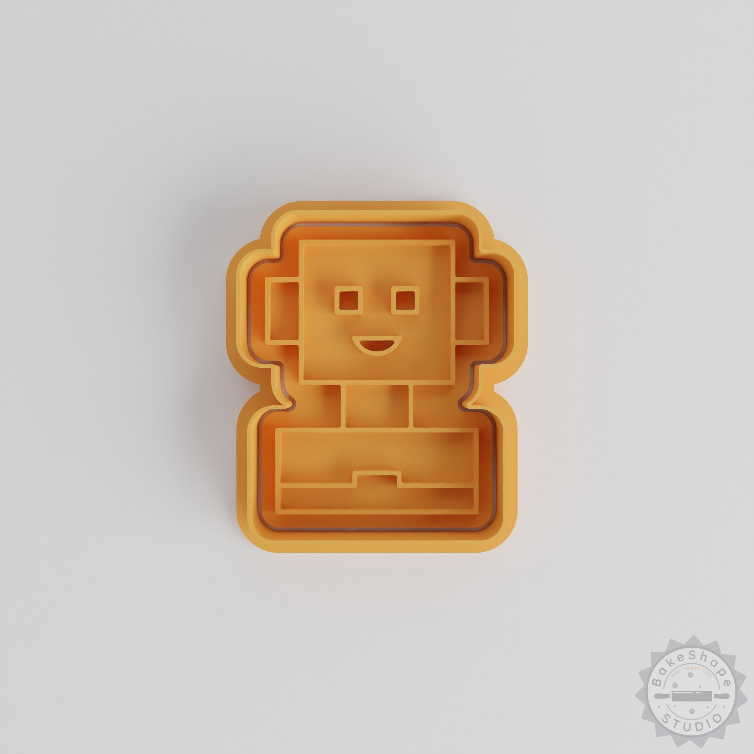 Robot Shape Cutter & Stamp Set, 6-Piece, S/M/L Sizes for Cookies & Fondant