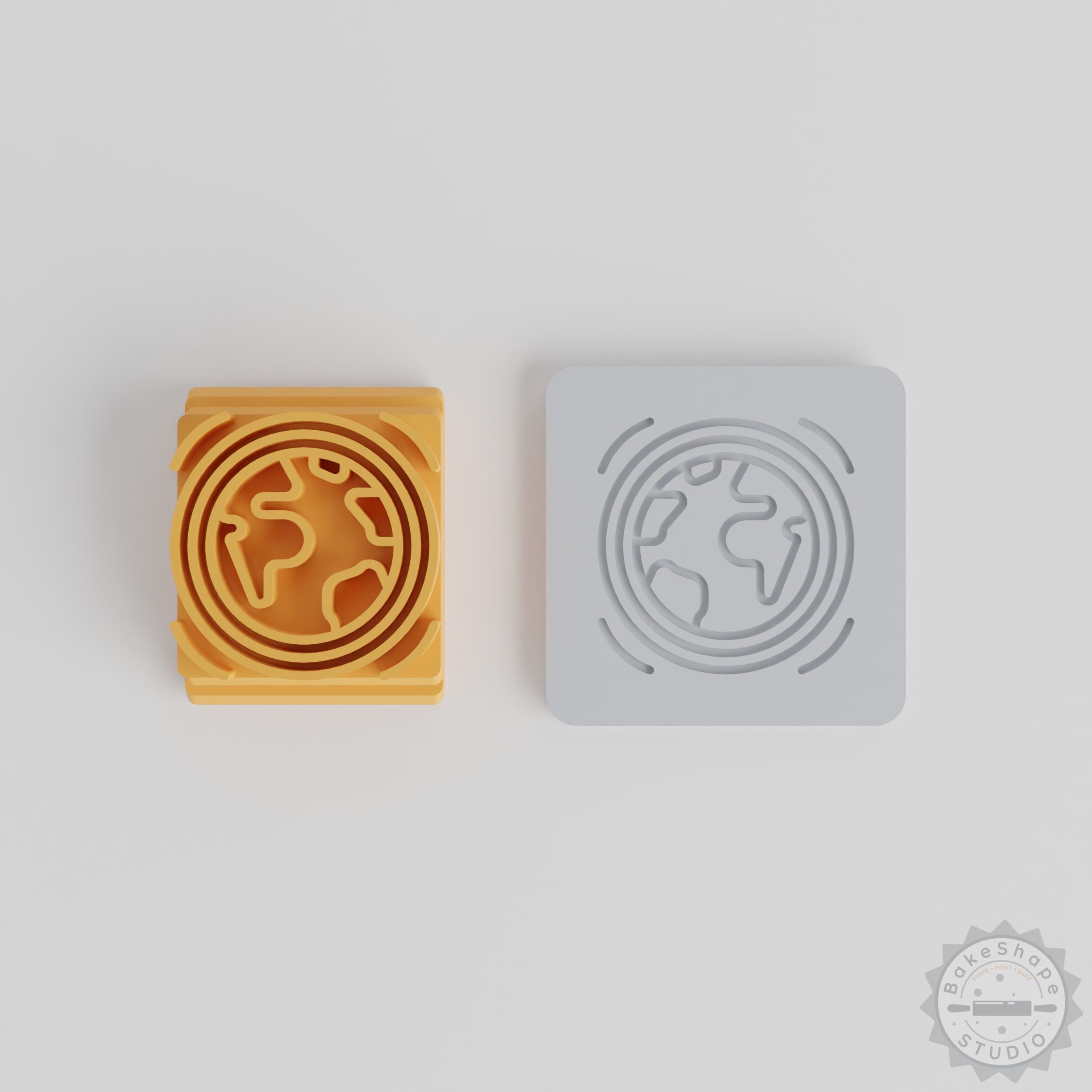 Earth Atmosphere Stamp Tile Set, 5 Sizes, Astronomical Motif for Clay, Cookies, Fondant