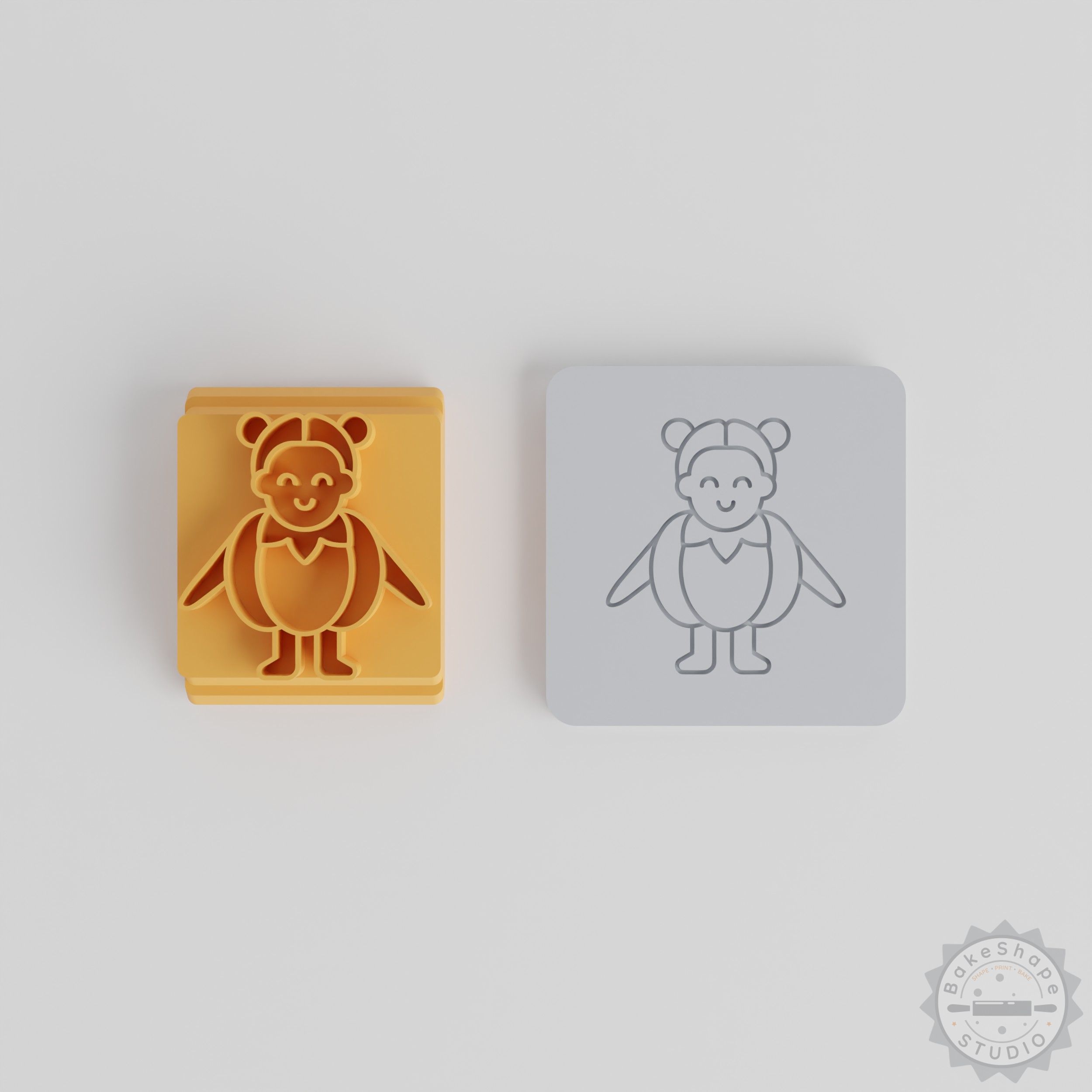 Pumpkin Stamp Tile Set, 5-Piece, Various Sizes, Perfect for Clay & Cookies