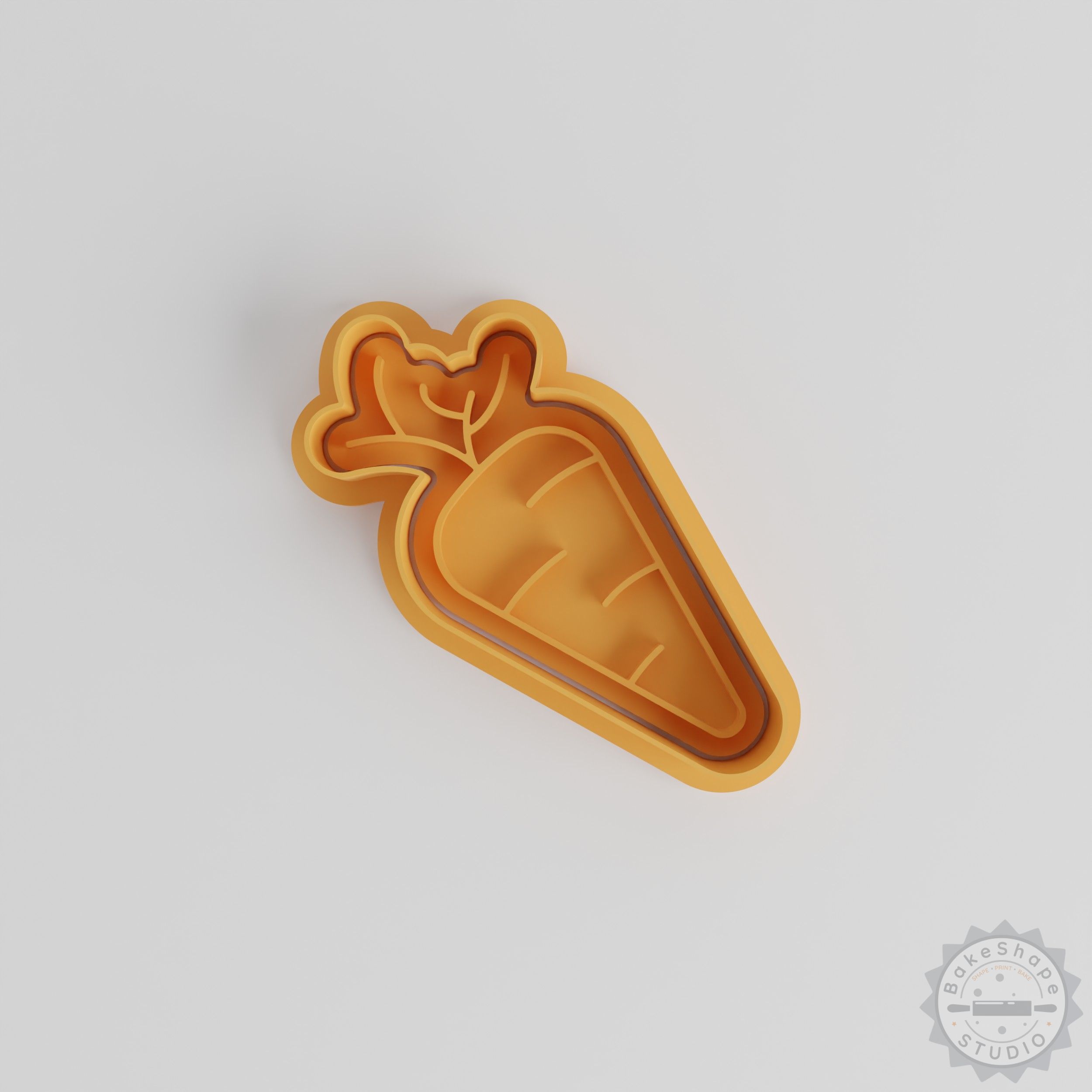 Carrot Shape Cutter & Stamp Set, Perfect for Cookies & Fondant, 6-Piece Vegetable Design