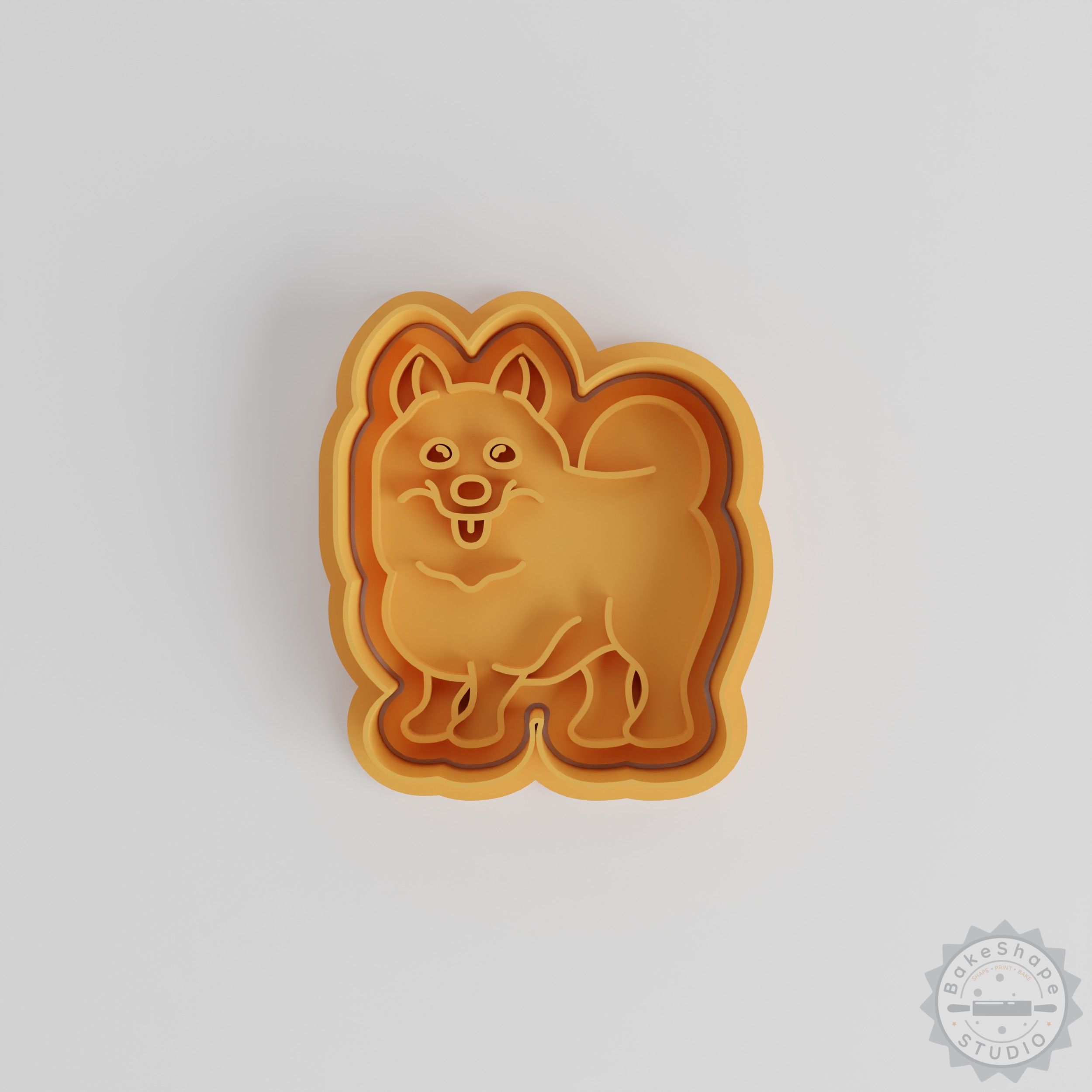Samoyed Cookie Cutter and Stamp Set, Fluffy Dog Shapes, 6 Pieces, Perfect for Cookies and Fondant