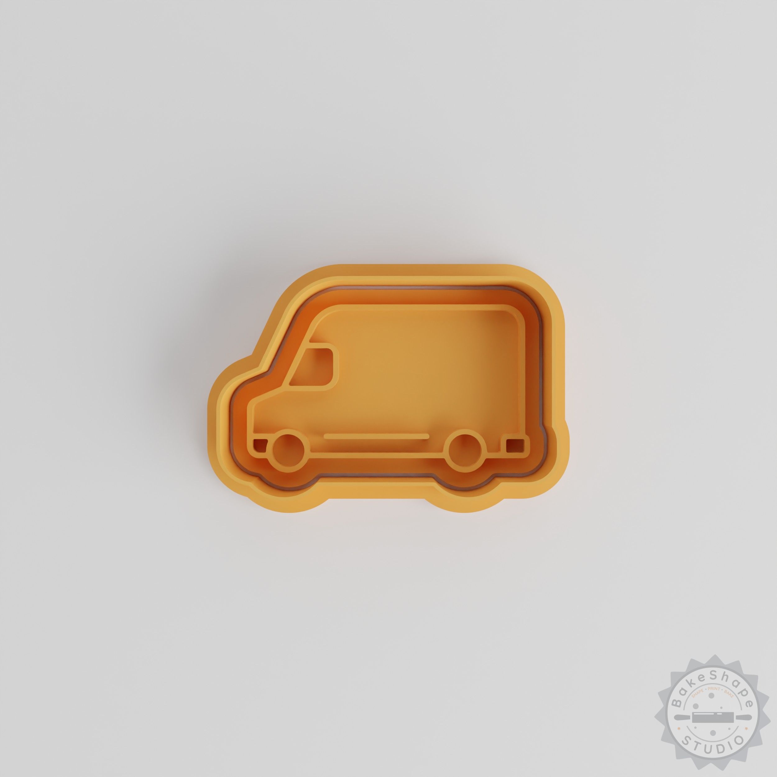Big Van Cookie Cutter and Stamp Set, 6-piece, S/M/L Sizes, Ideal for Cookies, Fondant, Baking