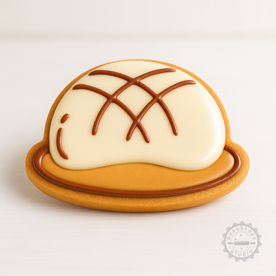 Decorated example 1 of Bun Shape Cutter and Stamp Set, Perfect for Cookies or Fondant, 6 Piece S/M/L Sizes