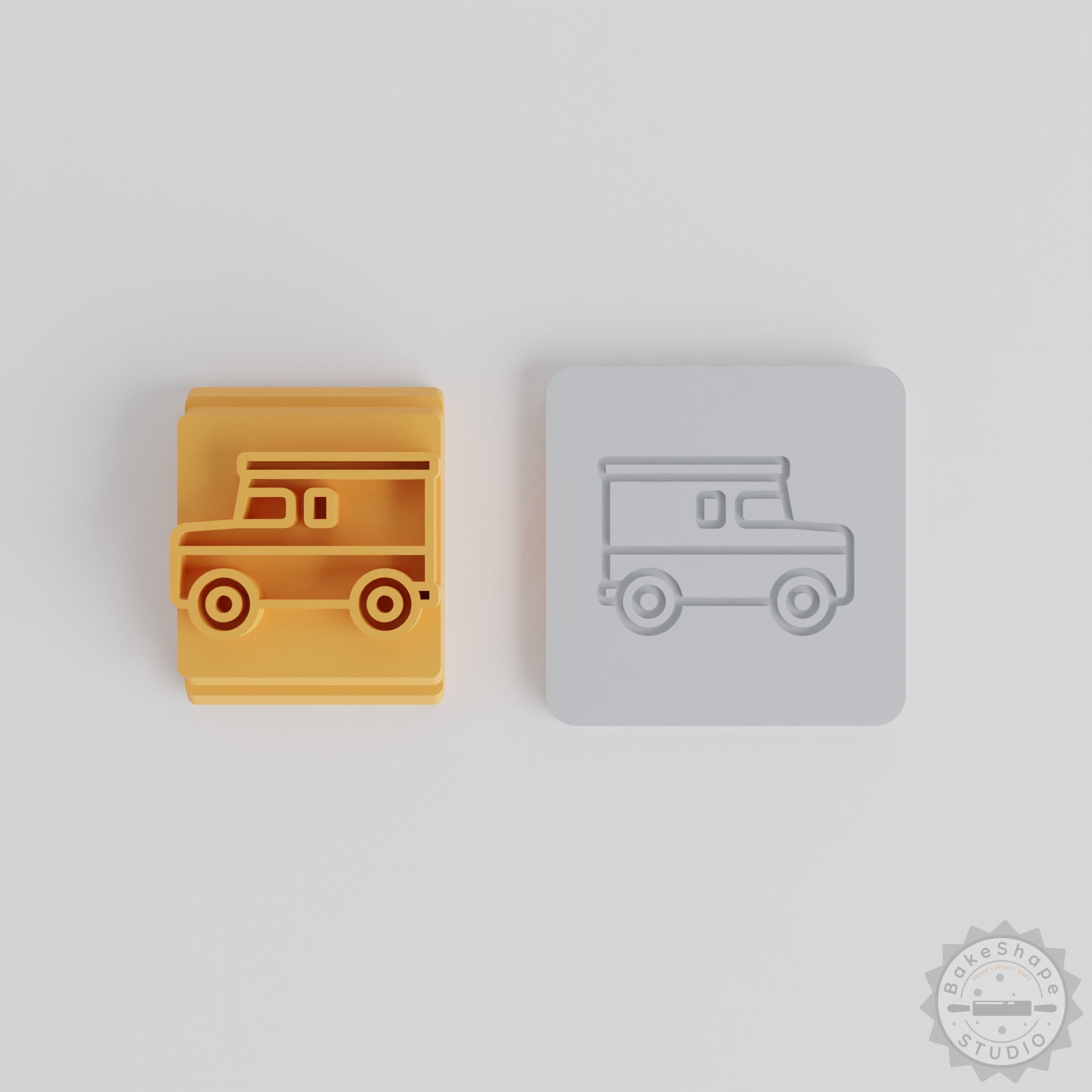 Banking Truck Stamp Set, 5 Sizes, Perfect for Clay, Cookies, Fondant