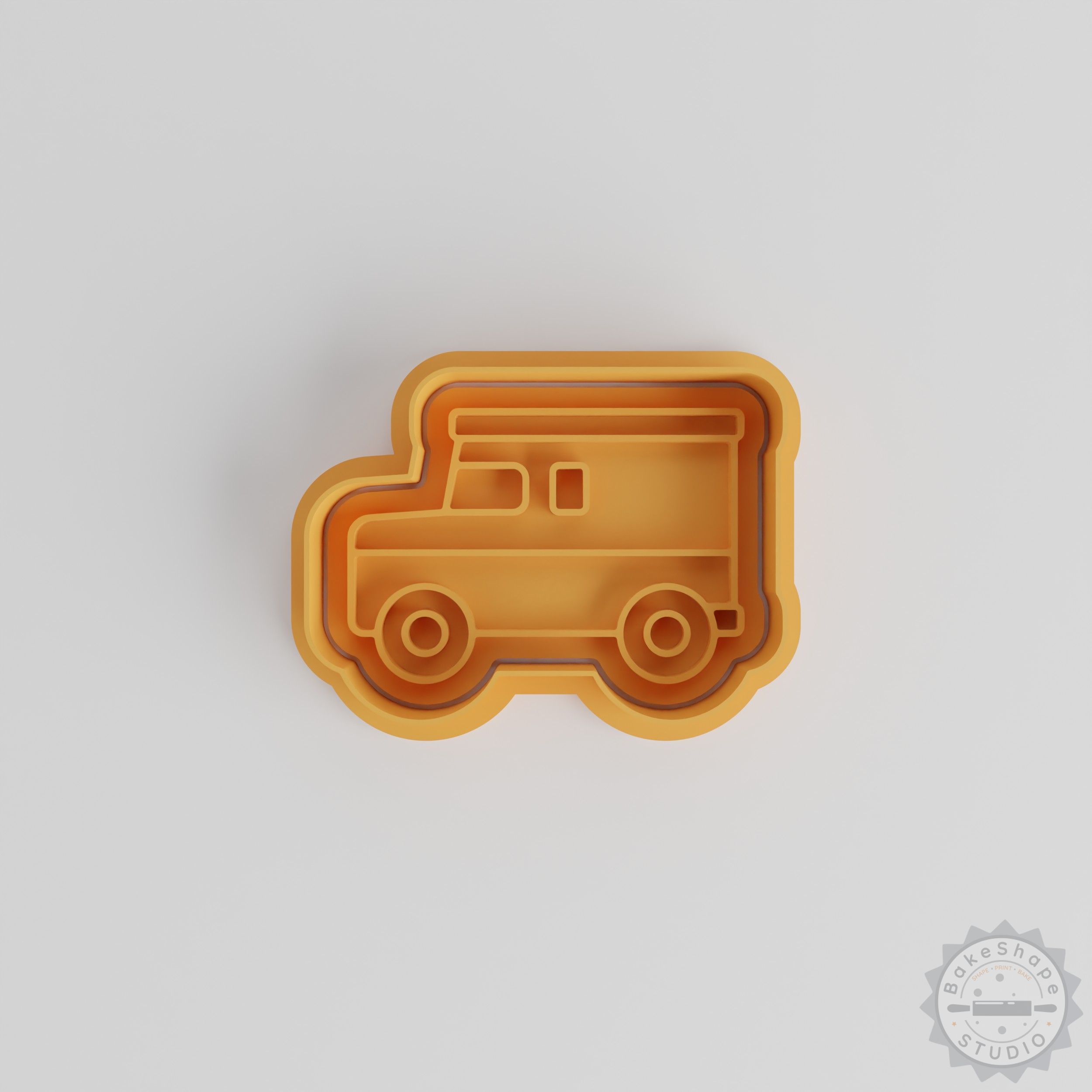 Banking Truck Shape Cutter & Stamp Set, 6-Piece, S/M/L Sizes for Cookies, Fondant