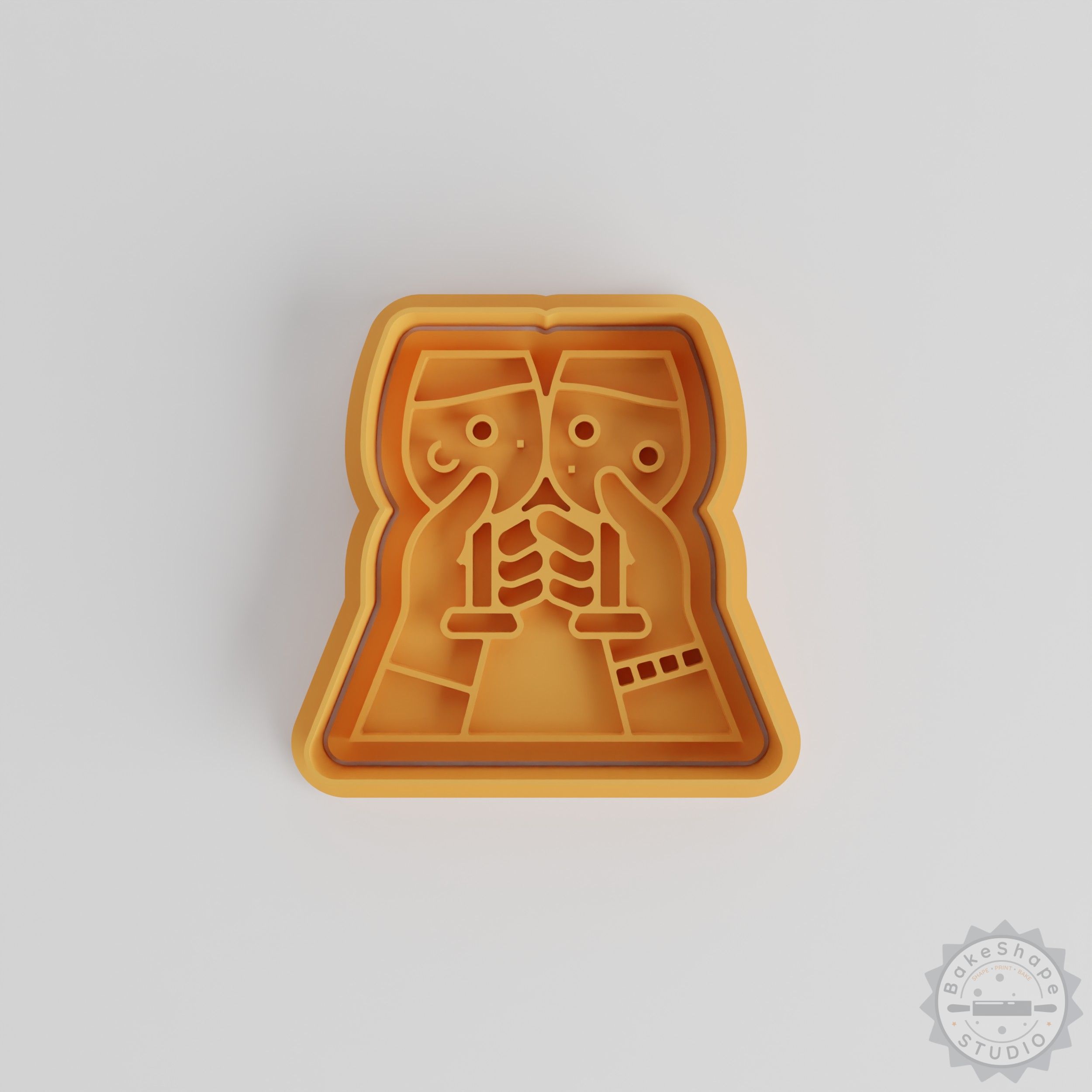 Celebration Cookie Cutter and Stamp Set, 6 Pieces, Perfect for Party and Wedding Baking