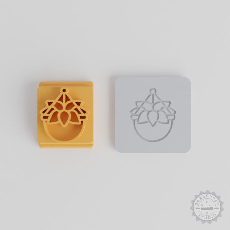 Hanging Plant Stamp Tile Set, 5 Designs for Clay, Fondant, Cookies, Gardening & Crafting