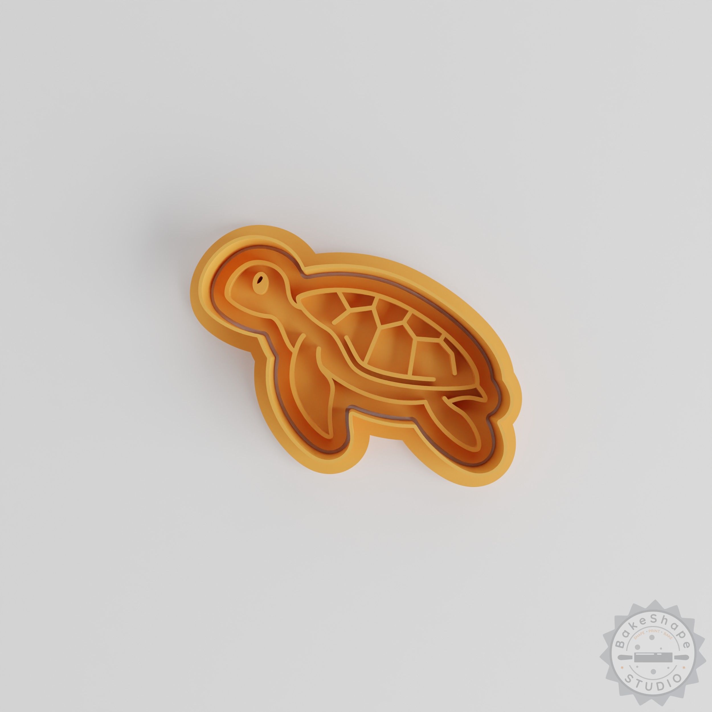 Turtle Cookie Cutter and Stamp Set, 6-Piece Ocean Wildlife Shape Set for Cookies and Fondant