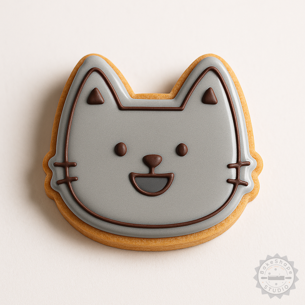 Decorated example 1 of Happy Shape Cutter and Stamp Set, Perfect for Cookie and Fondant Designs with 6 Pieces, S/M/L Sizes