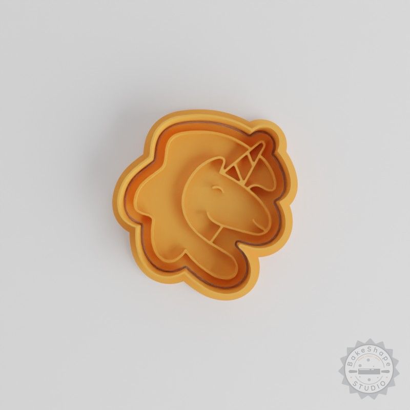 Unicorn Cookie Cutter and Stamp Set, 3 Sizes, Perfect for Fondant, Fantasy Horse Design