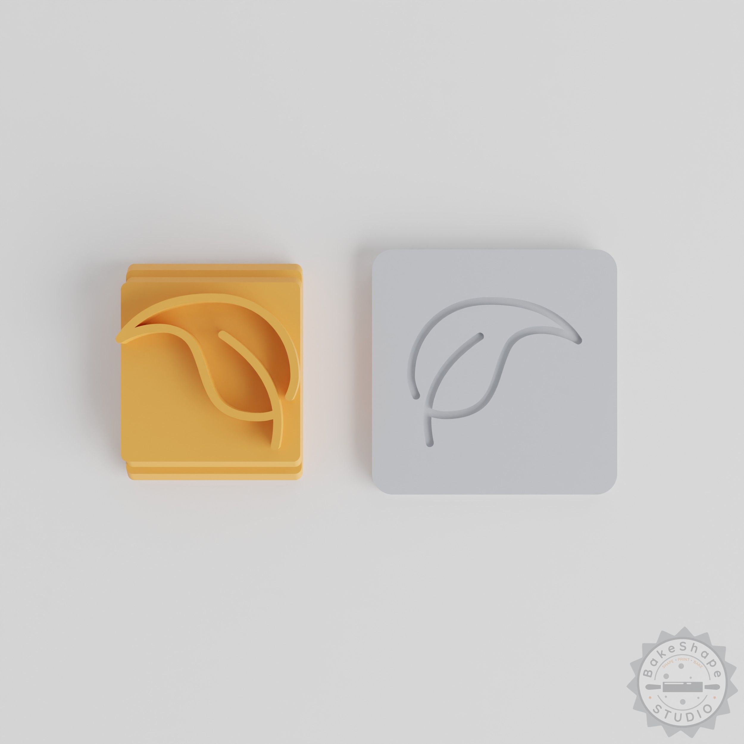 Leaf Stamp Tile Set, 5 Sizes, Botanical Cookie and Clay Crafting Tool Collection