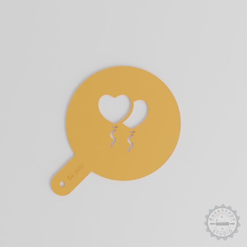 Heart Art Stencil Set, 5 Sizes, Compatible with Cocoa, Cinnamon, Edible Glitter, Perfect for Latte Art and Decor