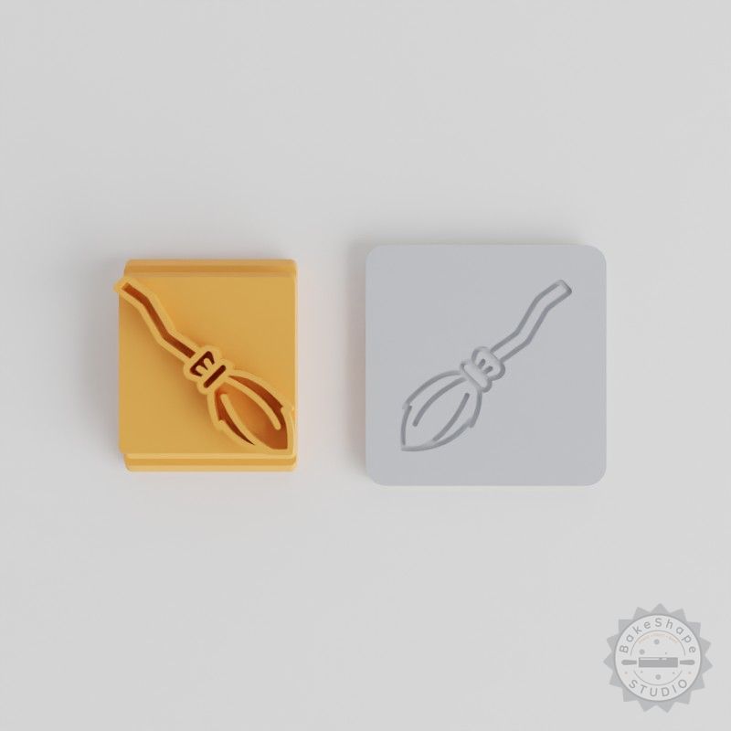 Magic Broom Stamp Set for Clay, Cookies, Fondant - 5 Sizes, 20-40mm Motifs