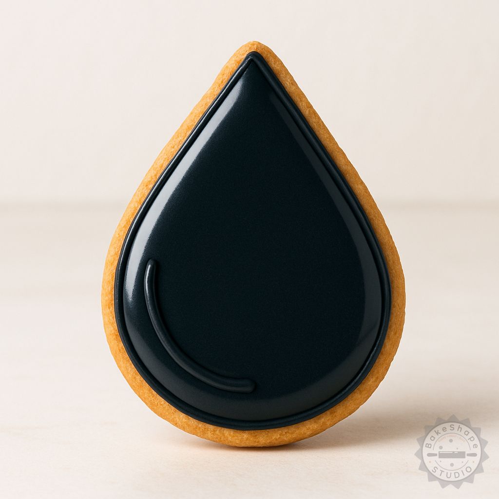 Drop shape cookie cutter and stamp STL for 3D printing in small, medium, and large sizes