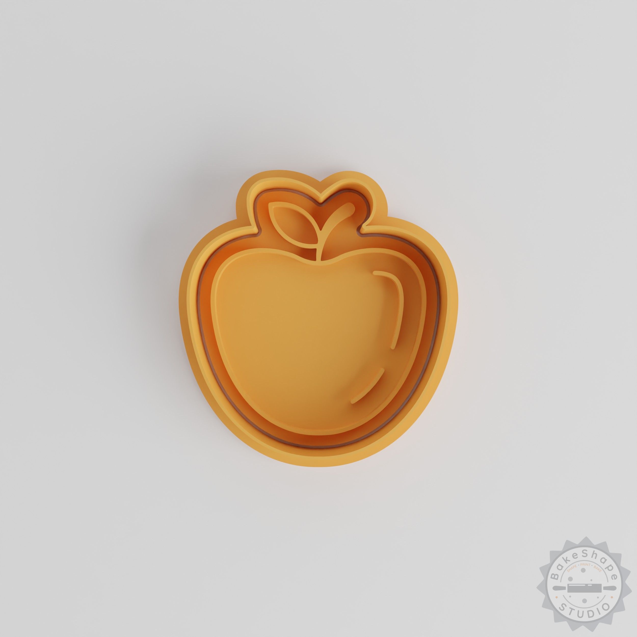 Apple Shape Cutter and Stamp Set for Cookies and Fondant, 6-Piece, S/M/L Sizes, Perfect Fruit Designs
