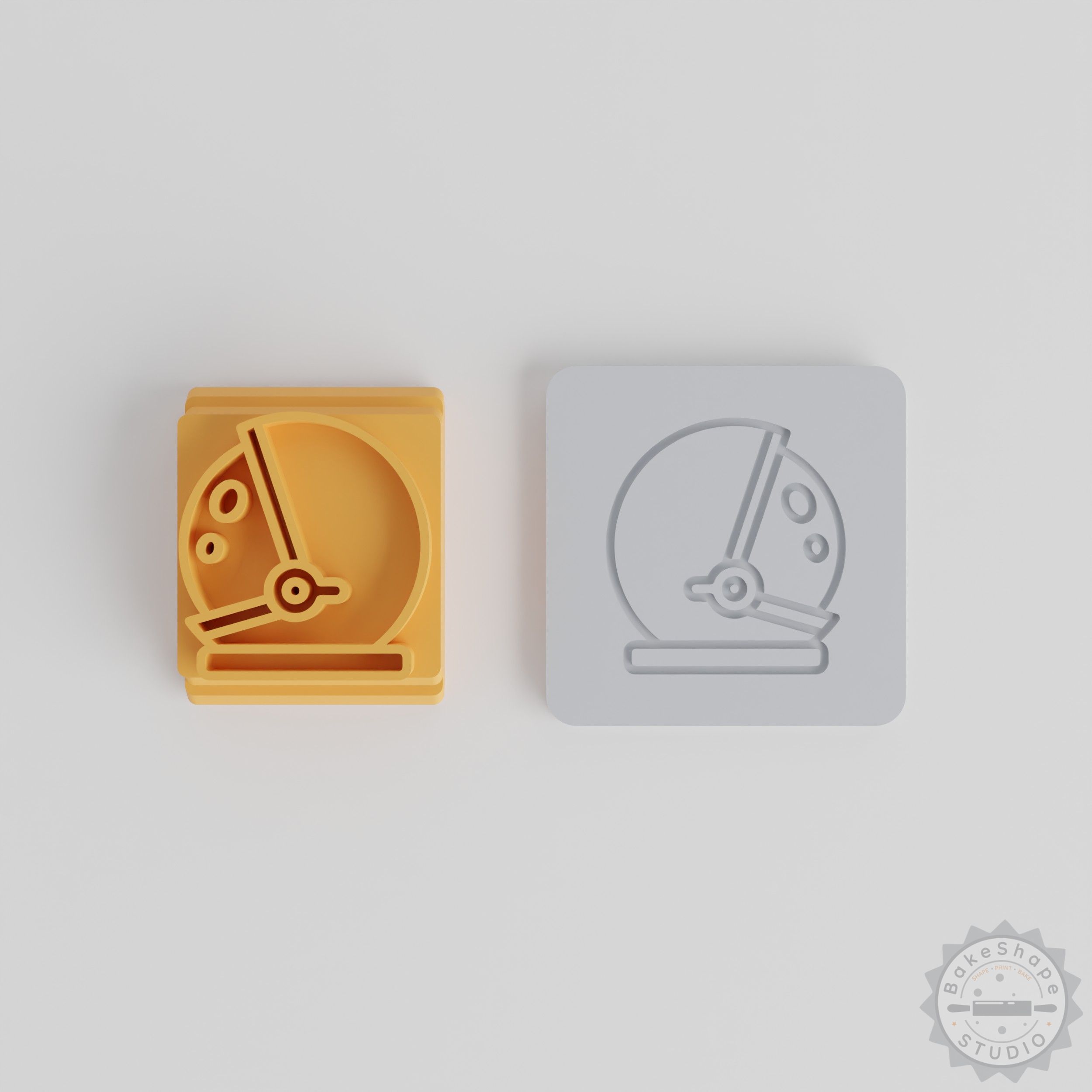 Astronaut Helmet Stamp Set, 5 Sizes for Clay, Cookies, Fondant, Space Helmet Baking Tool