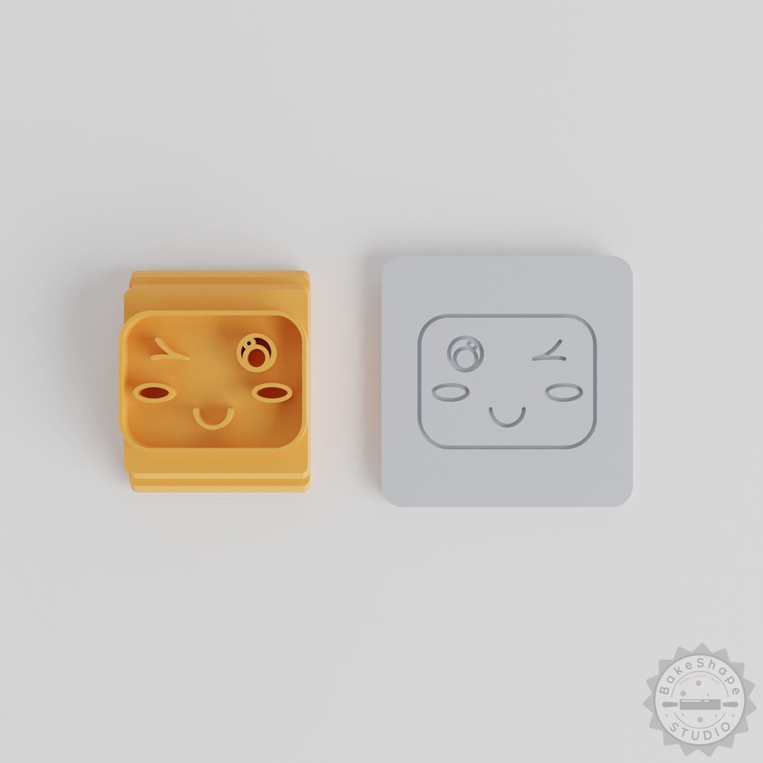 Kawaii Face Stamp Tile Set, 5 Sizes, Ideal for Clay, Cookie, Fondant Crafting