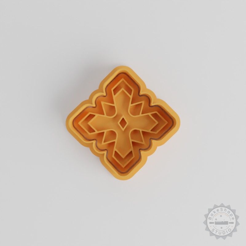 Blade Shape Cutter and Stamp Set, 6-Piece, Perfect for Cookies and Fondant, S/M/L Sizes, Medieval Designs