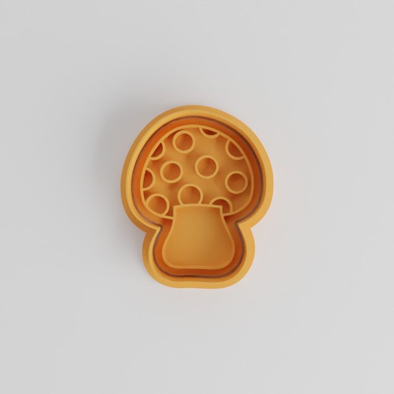 Mushroom Shape Cutter and Stamp Set, Perfect for Cookies & Fondant, 3 Sizes, S/M/L