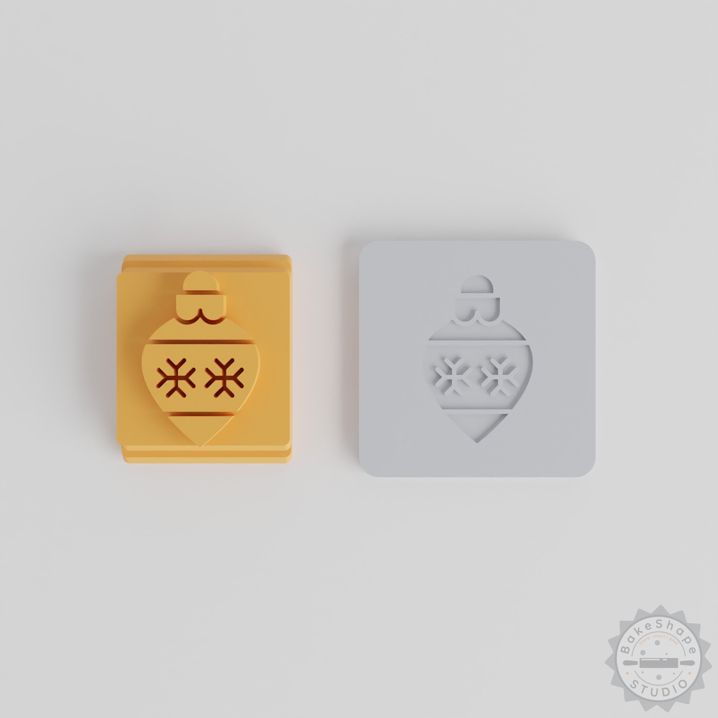 Christmas Decoration Stamp Tile Set, 5-Sizes, Festive Ornament for Clay, Cookies, Fondant