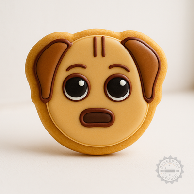 Decorated example 1 of Bored Cookie Shape Cutter and Stamp Set, 6-Piece, S/M/L Sizes, Perfect for Cookies and Fondant