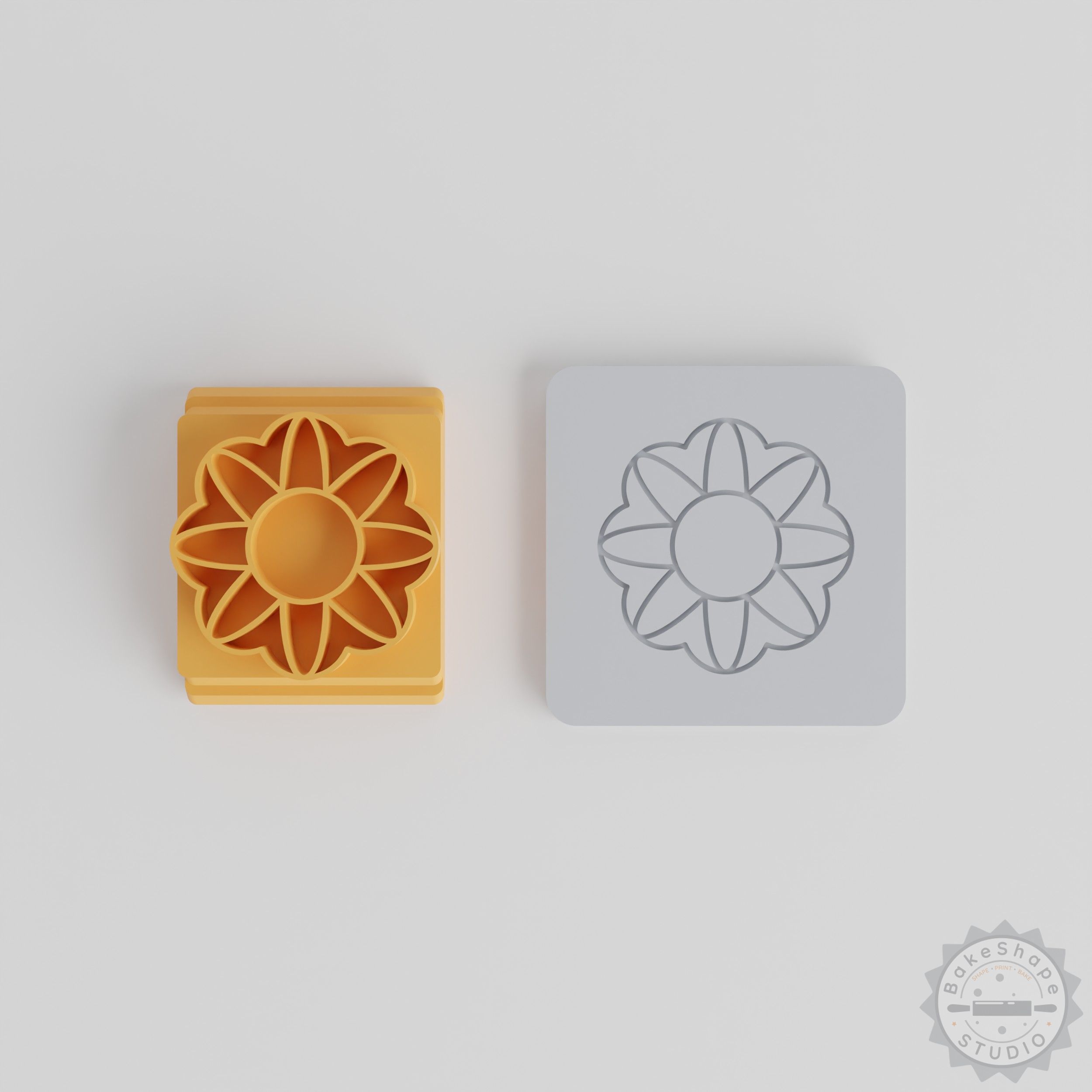 Mandala Stamp Set, 5 Sizes Decorative Tile Stamps for Clay, Cookies, Fondant, Symmetrical Geometric Design