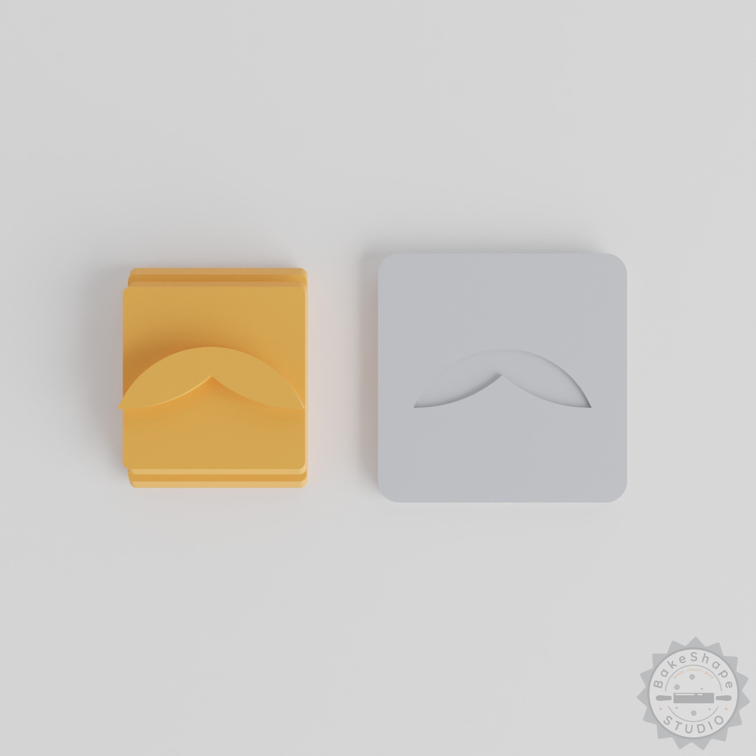 Moustache Stamp Tile Set, 5 Sizes for Clay, Cookies, Fondant, Perfect Facial Hair Motif