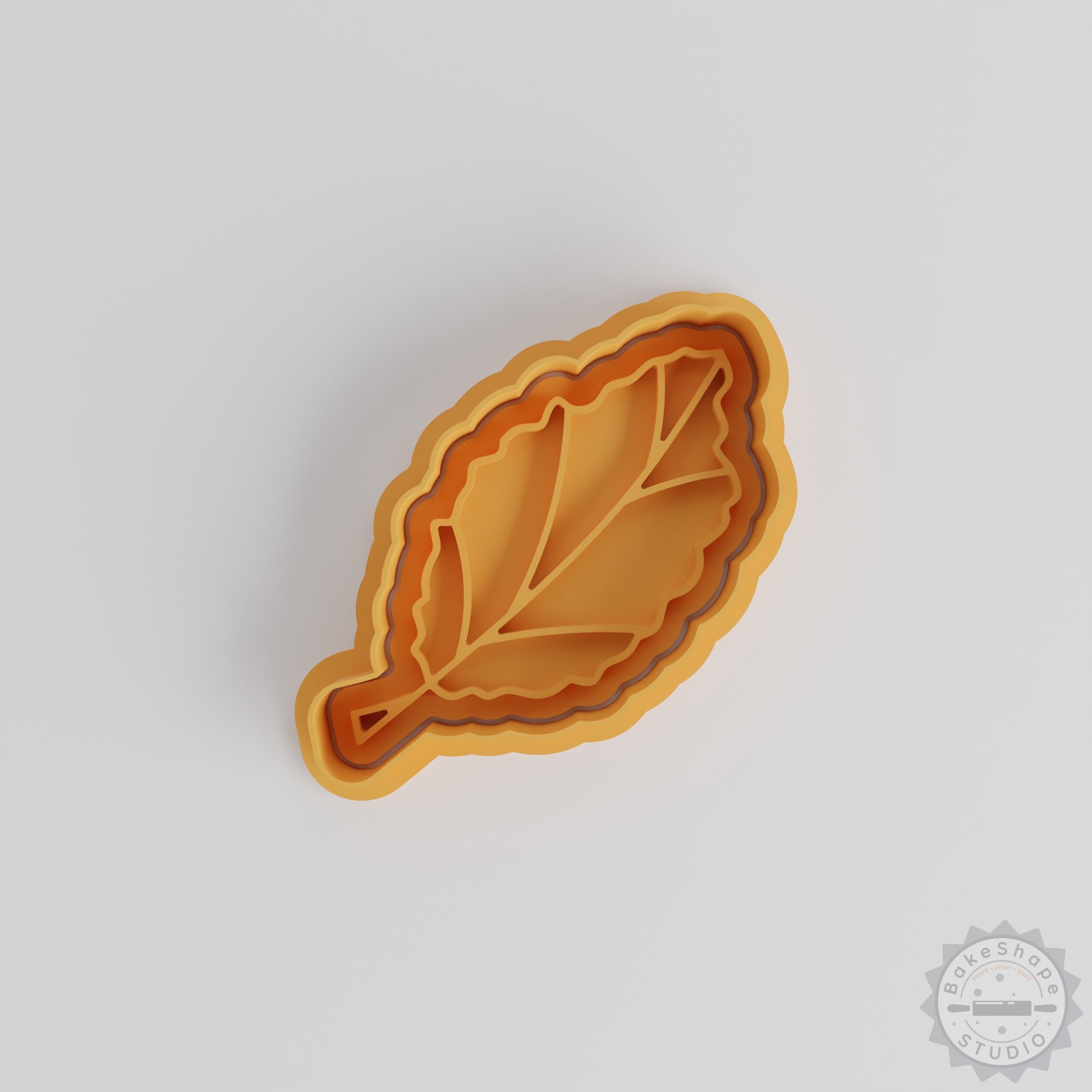 Leaf Shape Cutter and Stamp Set, 3 Sizes, Ideal for Cookies and Fondant