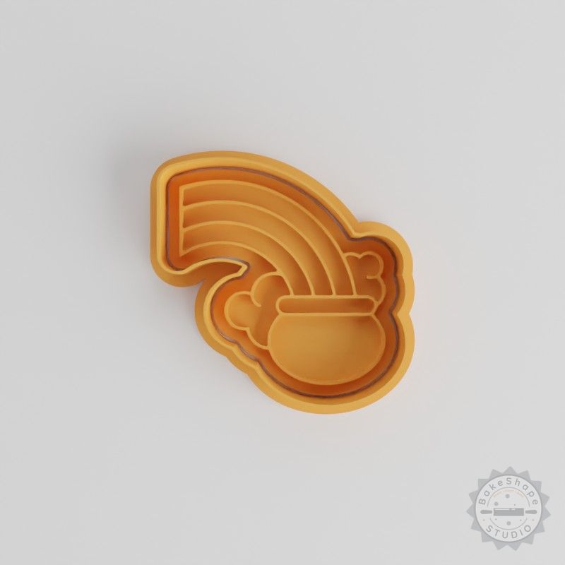Rainbow Cookie Shape Cutter & Stamp Set, 6-Piece, Perfect for Fondant, S/M/L Sizes