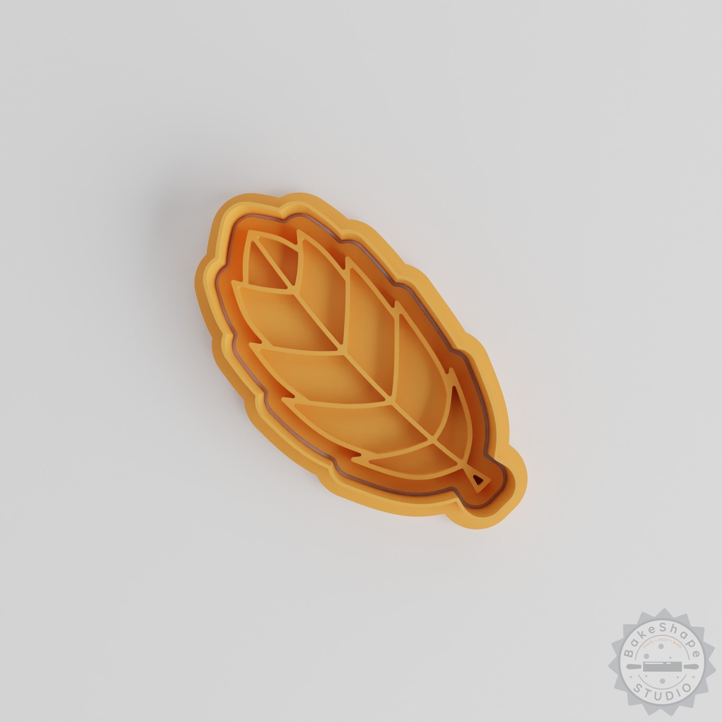 Leaf Shape Cutter and Stamp Set for Cookies and Fondant, 6 Pieces in S/M/L Sizes
