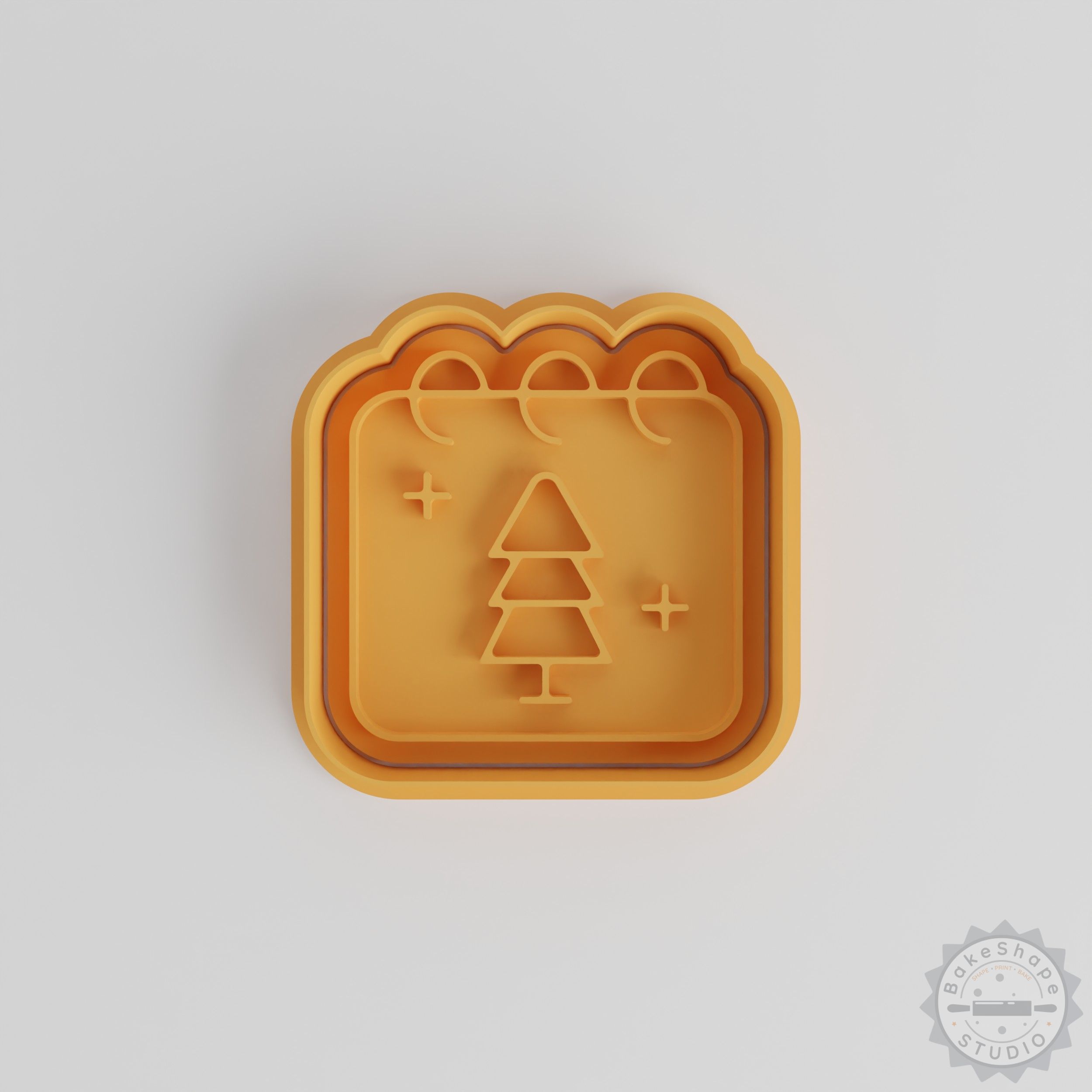 Xmas Cookie Cutter and Stamp Set, Christmas Holiday Cooking Tools, 6-Piece S/M/L Sizes