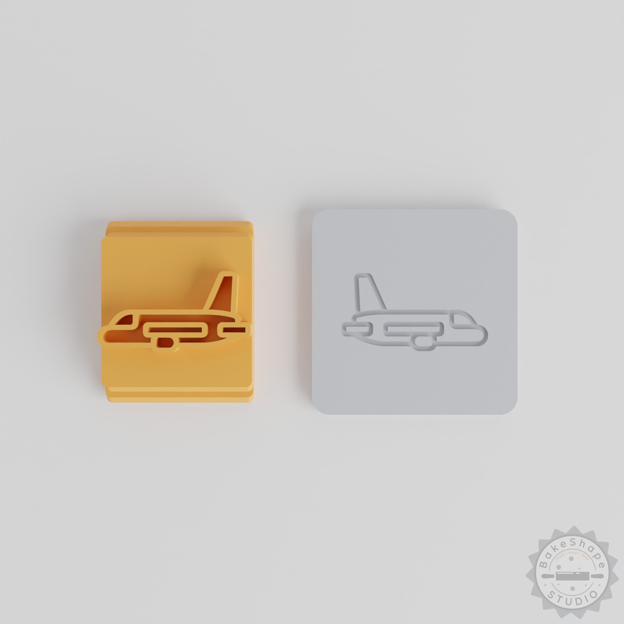 Aeroplane Stamp Tile Set, 5 Sizes for Clay, Cookies, Fondant, Soft Materials