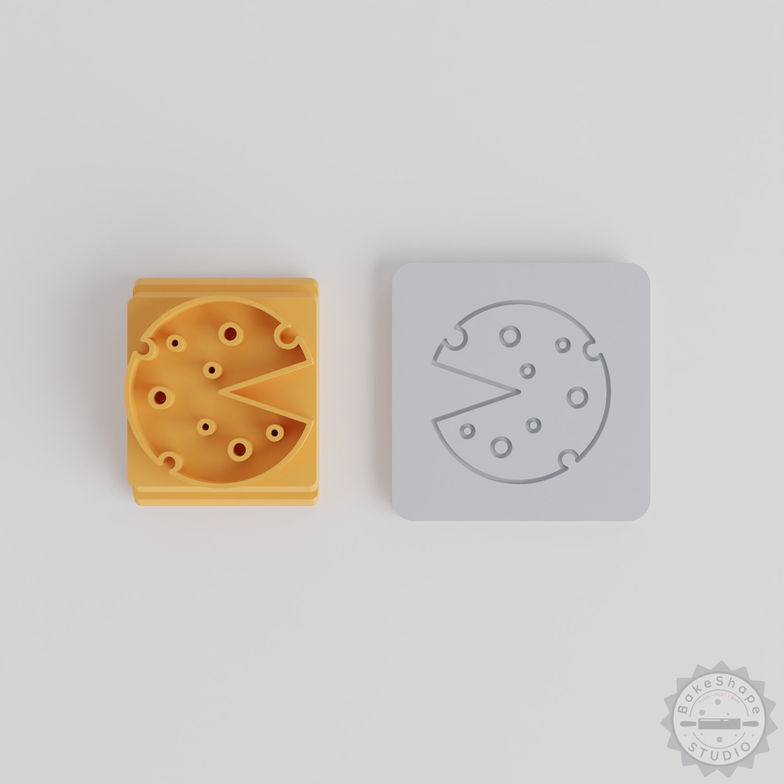 Cheese Stamp Tile Set, 5 Sizes for Clay, Cookies, Fondant, 20-40mm Motifs