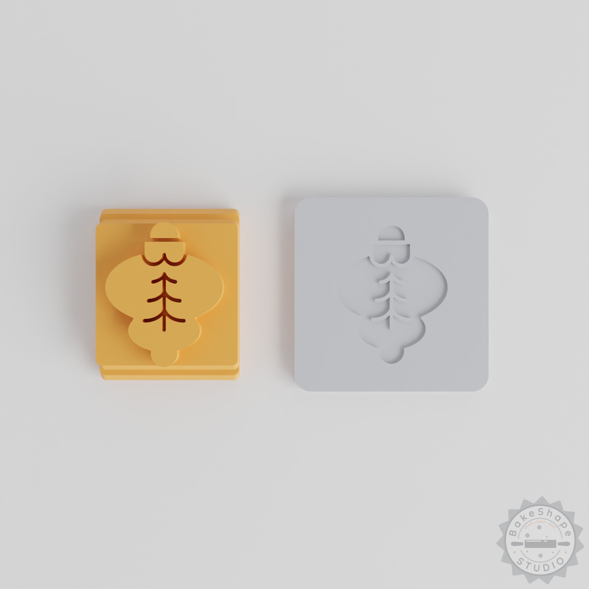 Christmas Decoration Stamp Tile, Festive Holiday Ornament Set, 5 Sizes for Clay, Cookies, Fondant