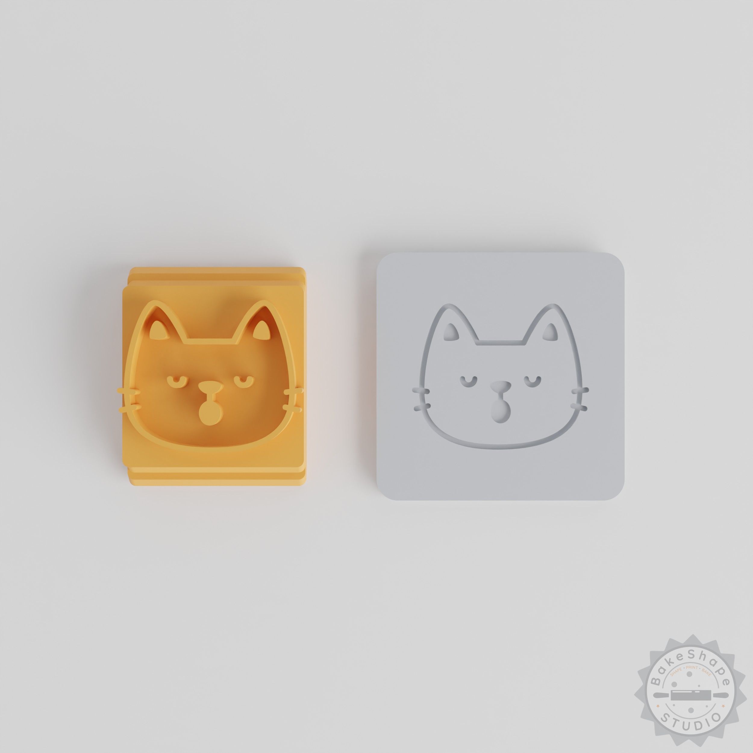 Sleeping Stamp Tile Set for Clay, Cookies, Fondant, 5-Piece Motif Sizes 20-40mm