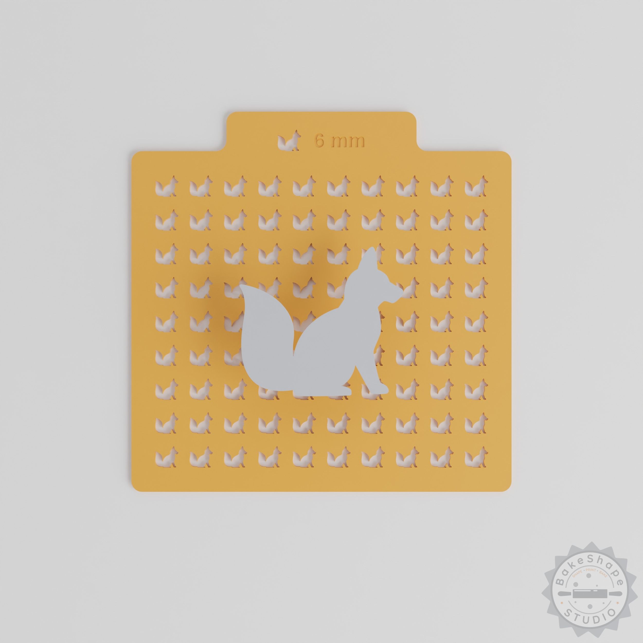 Fox Sprinkle Stencil, 5 Sizes 6-14 mm, Compatible with Sugar, Cocoa, Glitter