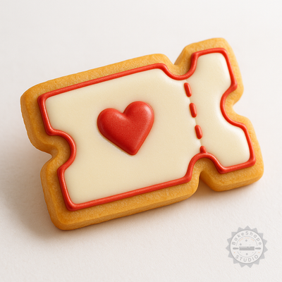 Decorated example 1 of Heart Voucher with Cookie Cutter Set, 6-Piece S/M/L Heart Shapes, Gift Card Included