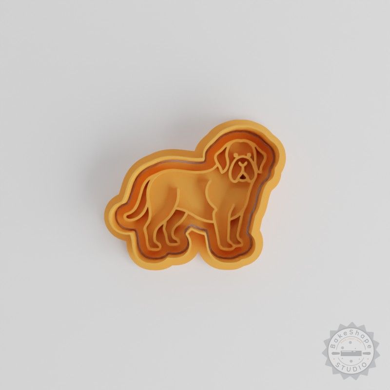 Saint Bernard Cookie Cutter Stamp Set, 6 Piece, S/M/L Sizes, Ideal for Cookies & Fondant, Dog Breed, Animal Baking Tools