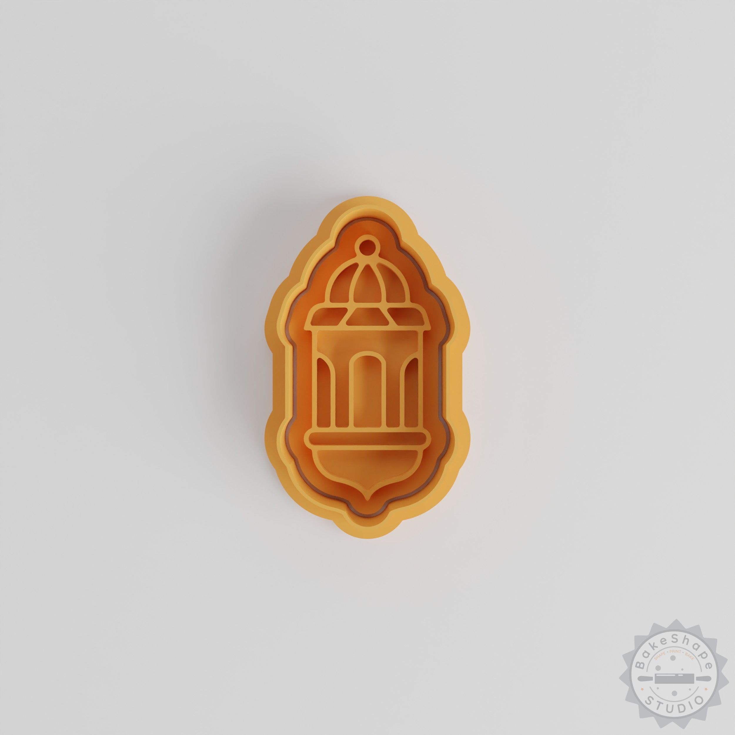 Lantern shape cutter and stamp set STL for cookies and fondant 3D printing