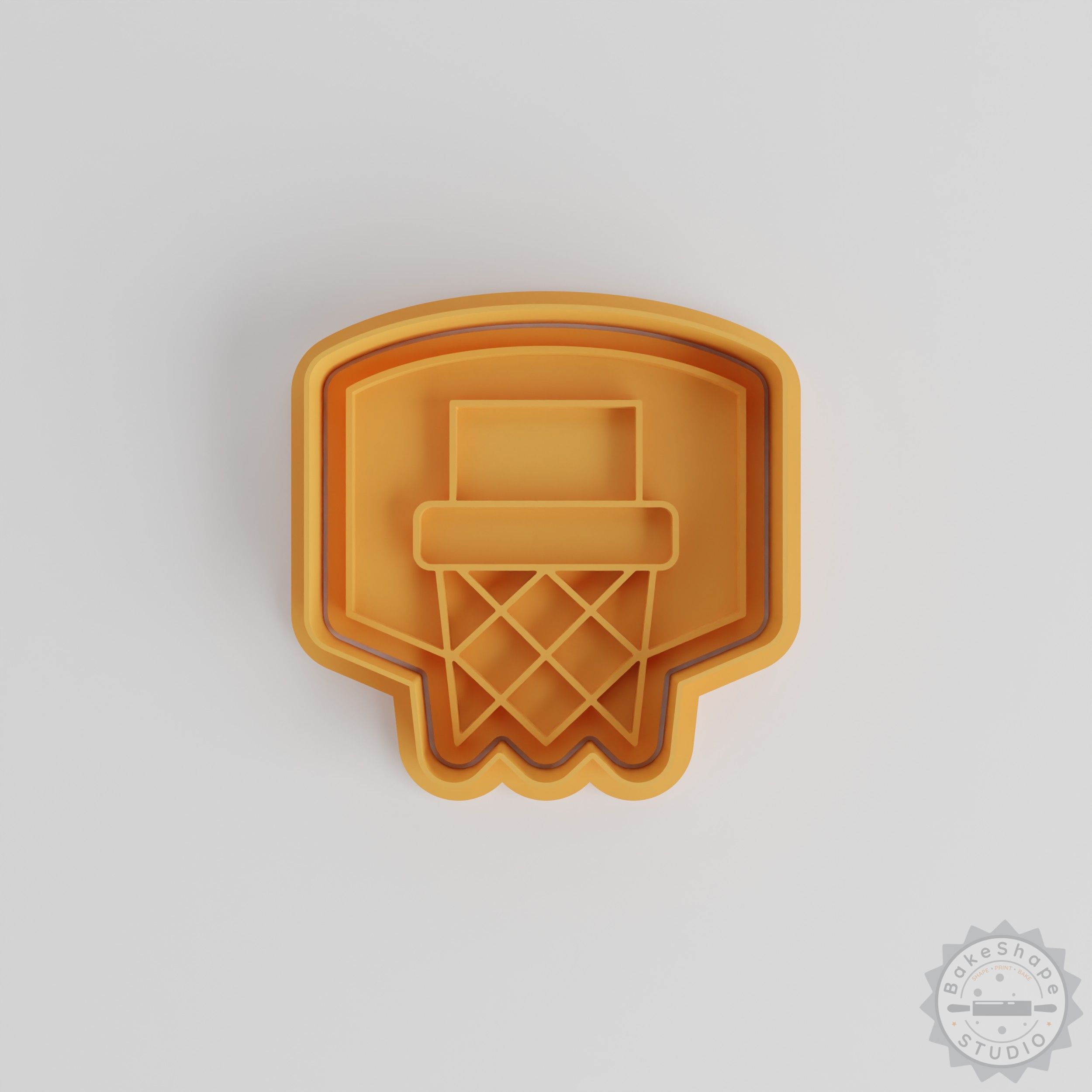 Basketball Hoop Cookie Cutter Set, 6-Piece Sports Baking Tool, Fondant Stamp, Small to Large Sizes