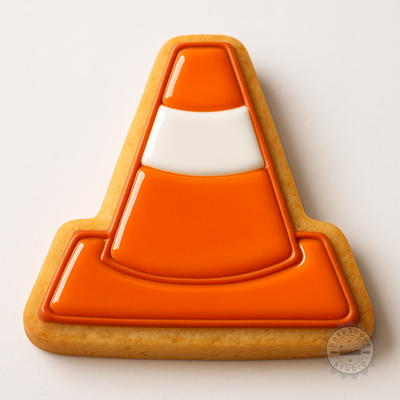Decorated example 1 of Cone Shape Cutter and Stamp Set, Perfect for Cookies and Fondant, Includes 6 Pieces, Sizes S/M/L