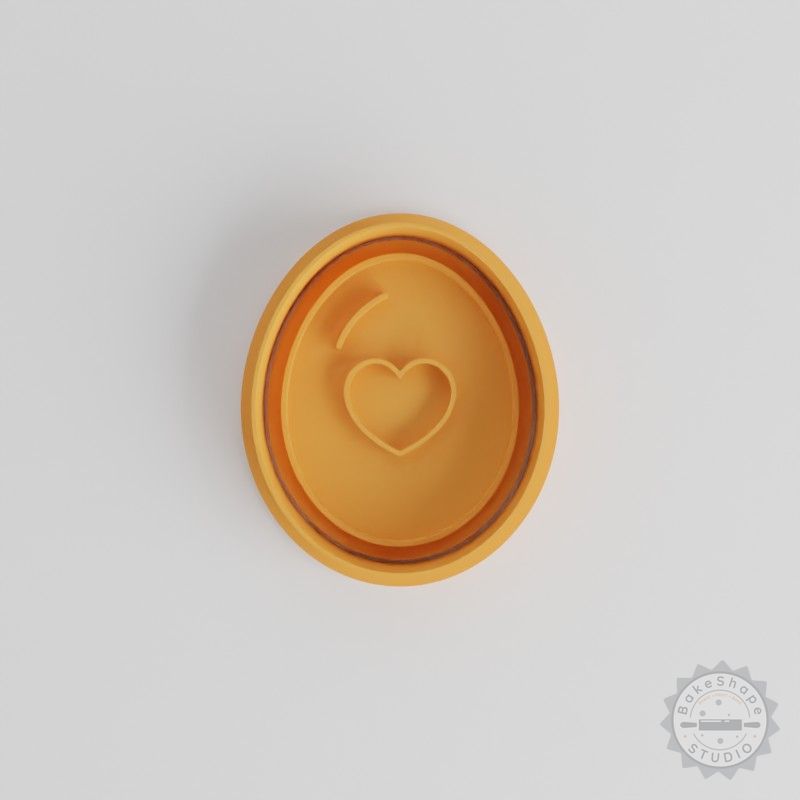Easter Egg Cookie Cutter Set, 6-Piece Shape and Stamp Kit in S/M/L for Fondant, Biscuit Decorating