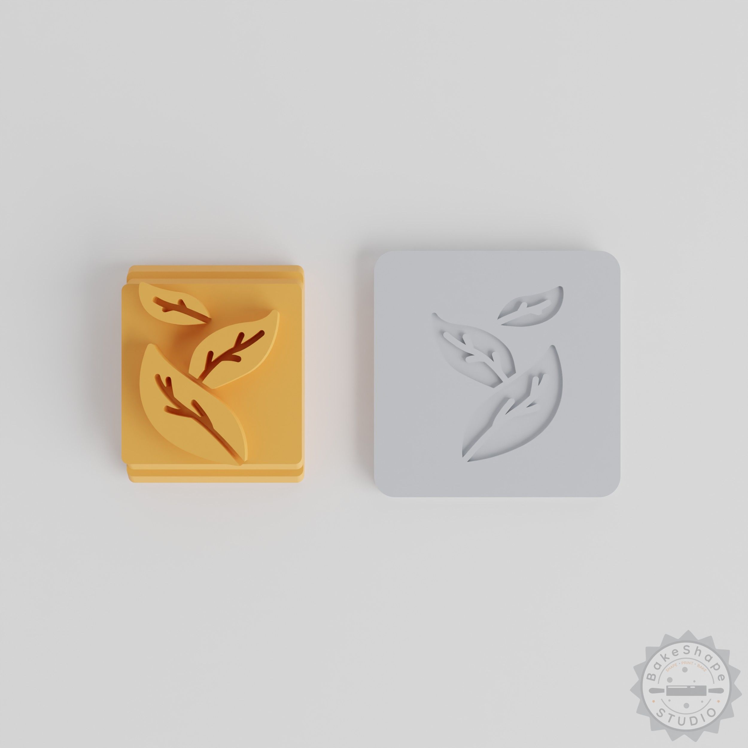 Leaf Stamp Tile Set, 5 Sizes for Clay, Cookies, Fondant & More