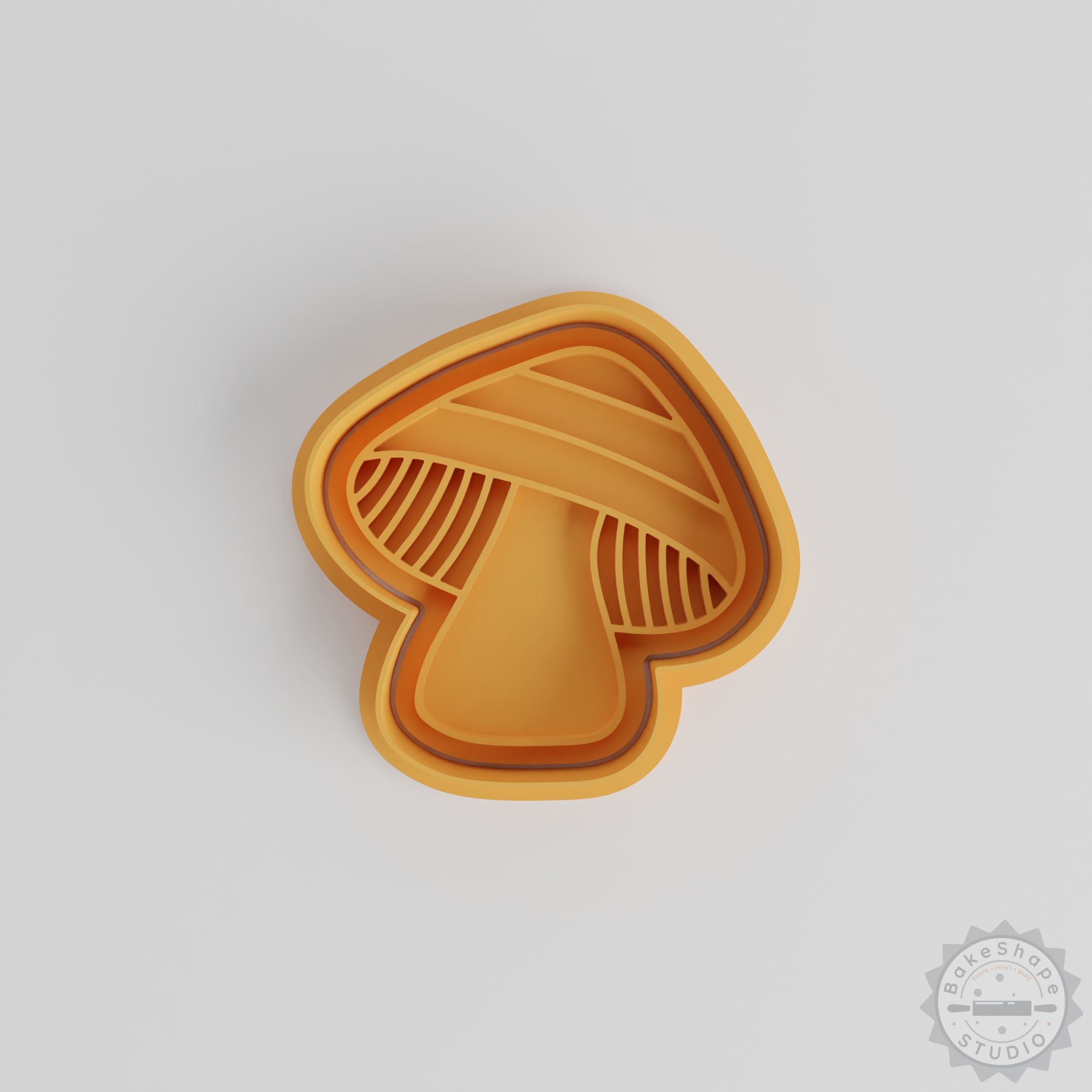 Mushroom Shape Cutter and Stamp Set, Perfect for Cookies and Fondant, 6-Piece, S/M/L Sizes