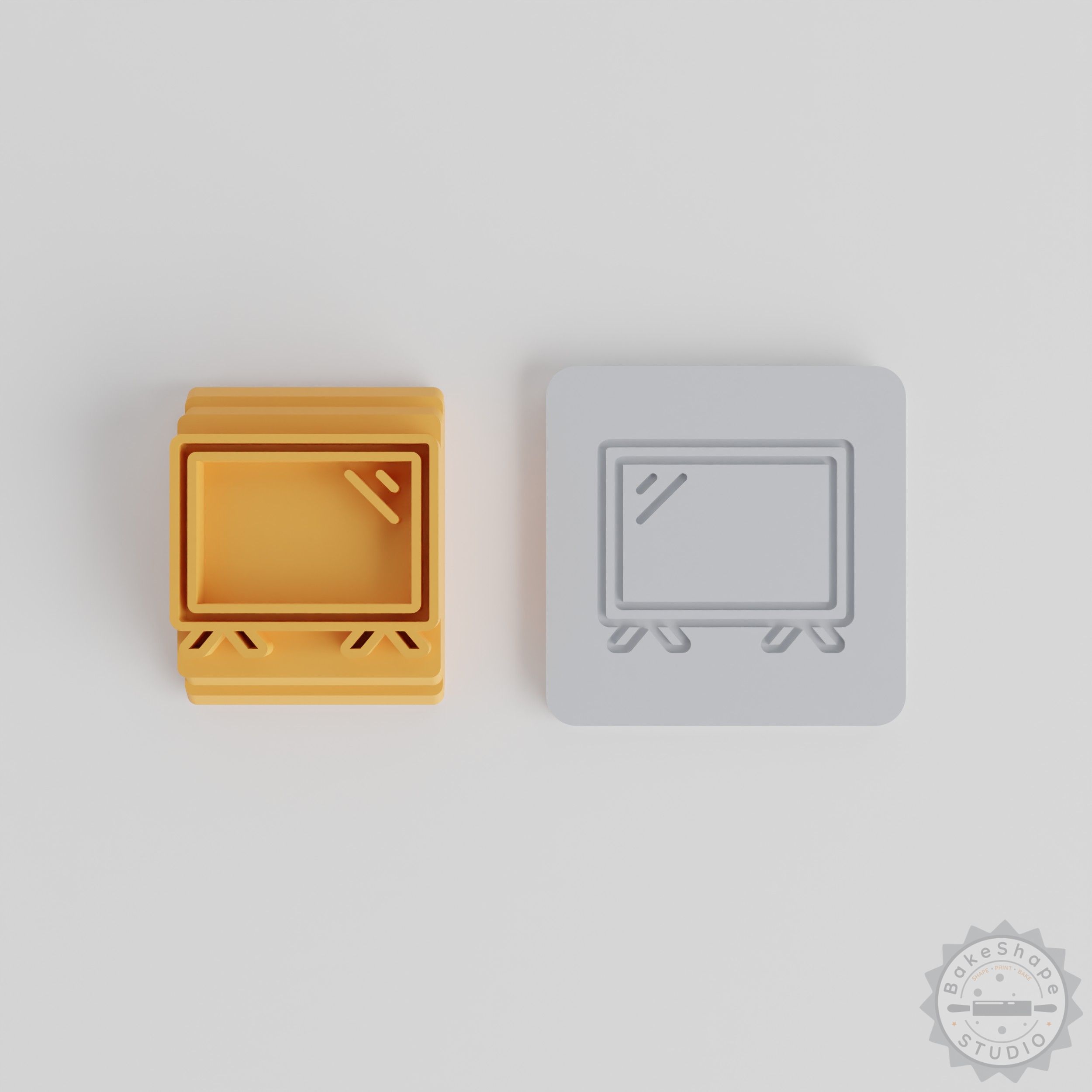 TV Stamp Tile Set, 5 Sizes, Perfect for Clay, Cookies, Fondant, and Soft Materials