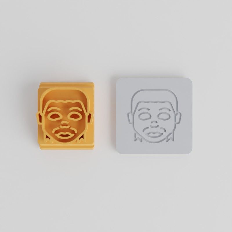 Michael Myers Stamp Tile Set, 5 Sizes for Clay, Cookies, Fondant, Halloween Scary Mask Design