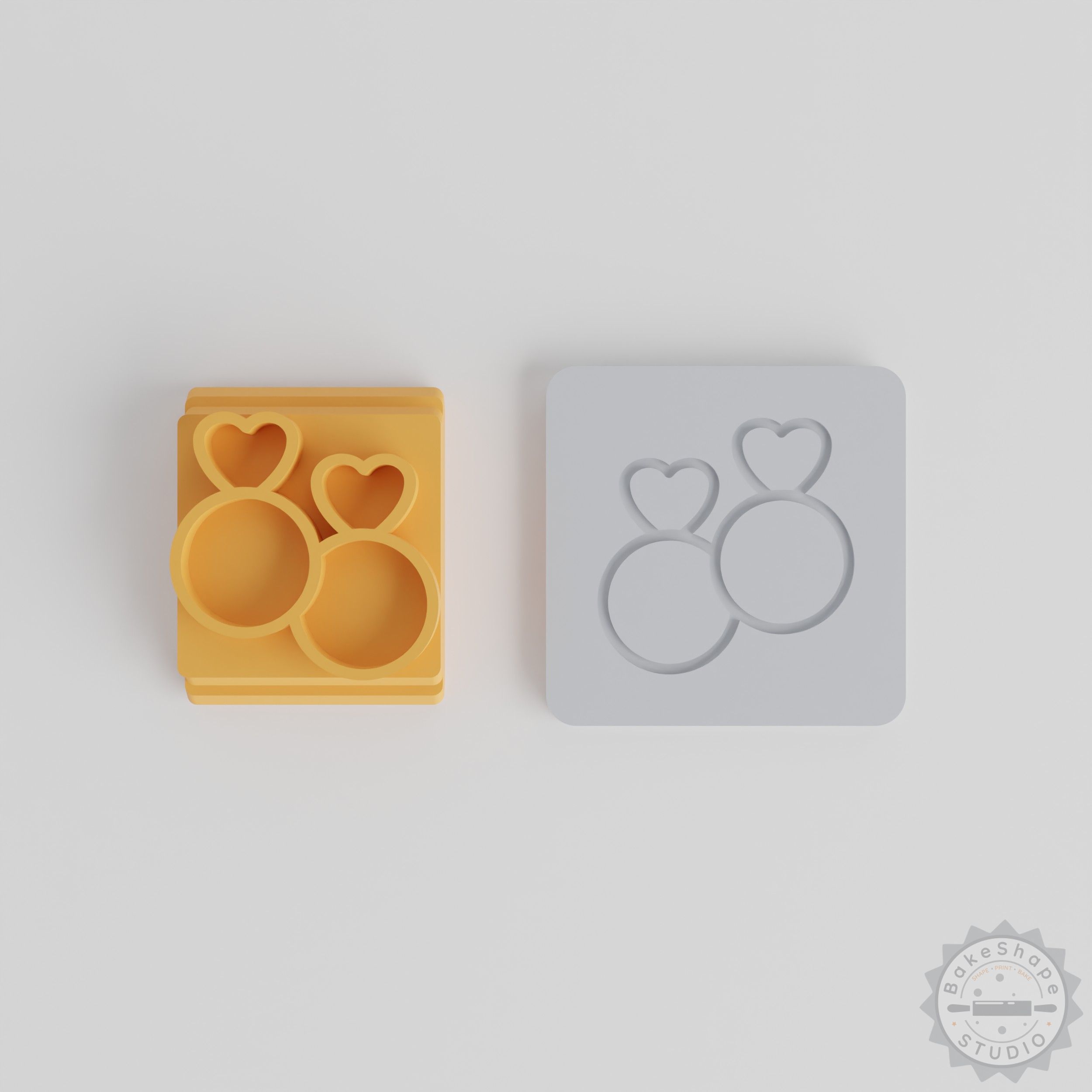 Wedding Rings Stamp Set for Clay & Cookie Designs, 5 Sizes, Perfect for Baking & Crafting