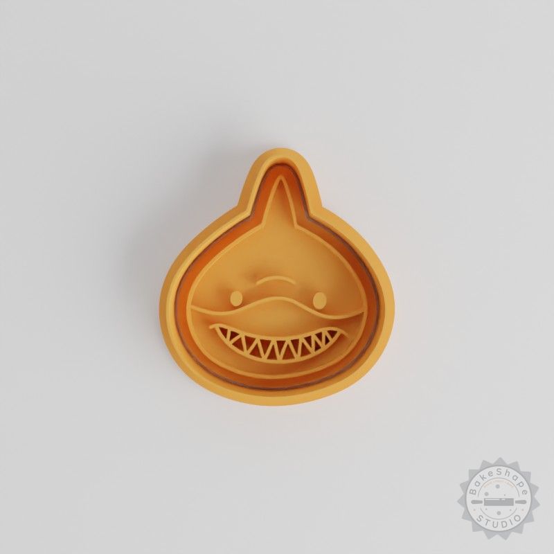 Shark Cookie Cutter and Stamp Set, Perfect for Cookies and Fondant, Includes 3 Sizes - S/M/L