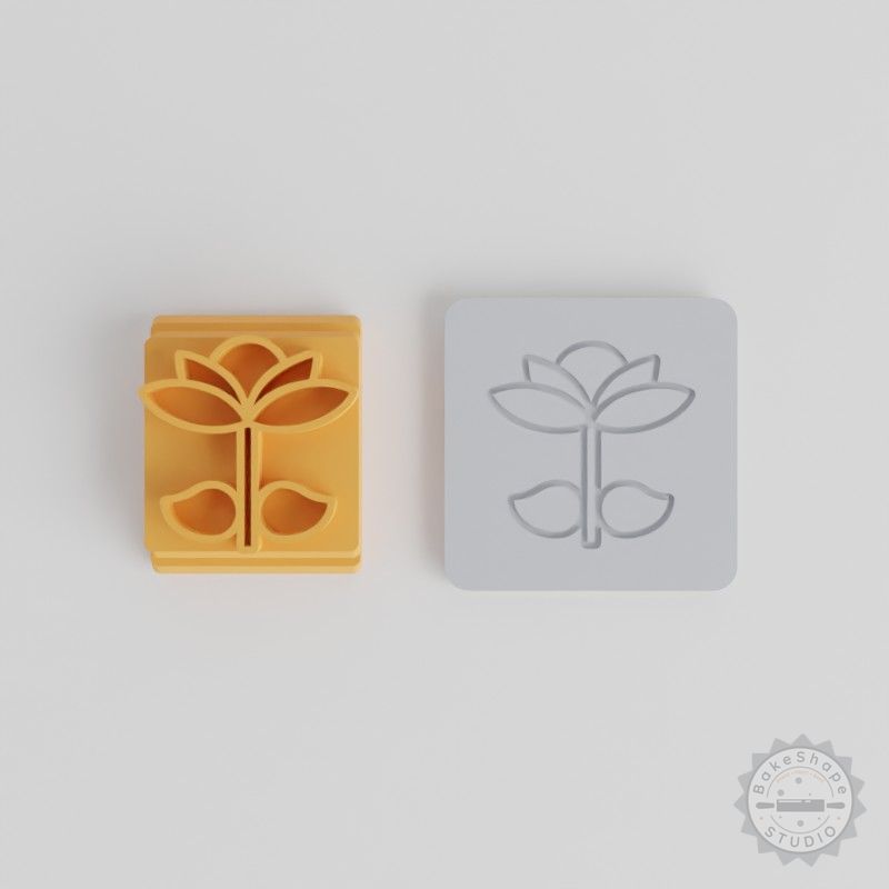Open Flower Stamp Tile Set, 20-40mm, Floral Blossom Design for Clay, Cookies, Fondant
