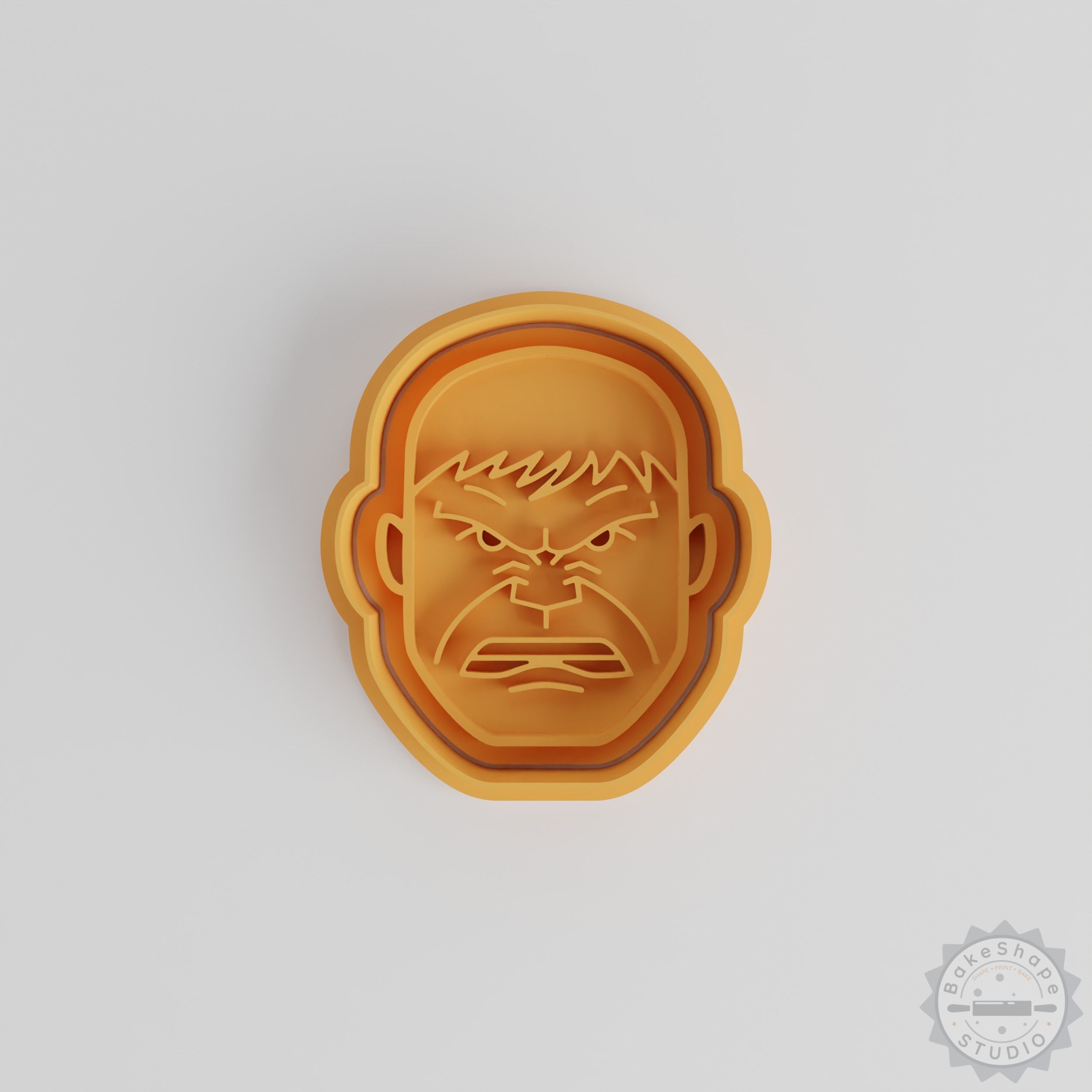 Green Monster Shape Cutter & Stamp Set, Cookie & Fondant Tools, 6 Piece Collection, S/M/L Sizes